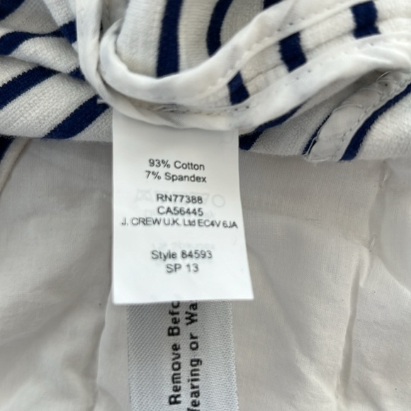 💚BUY 3 for $15💚 💚J.Crew Women XXS Striped Navy Blue blazer - Picture 4 of 6